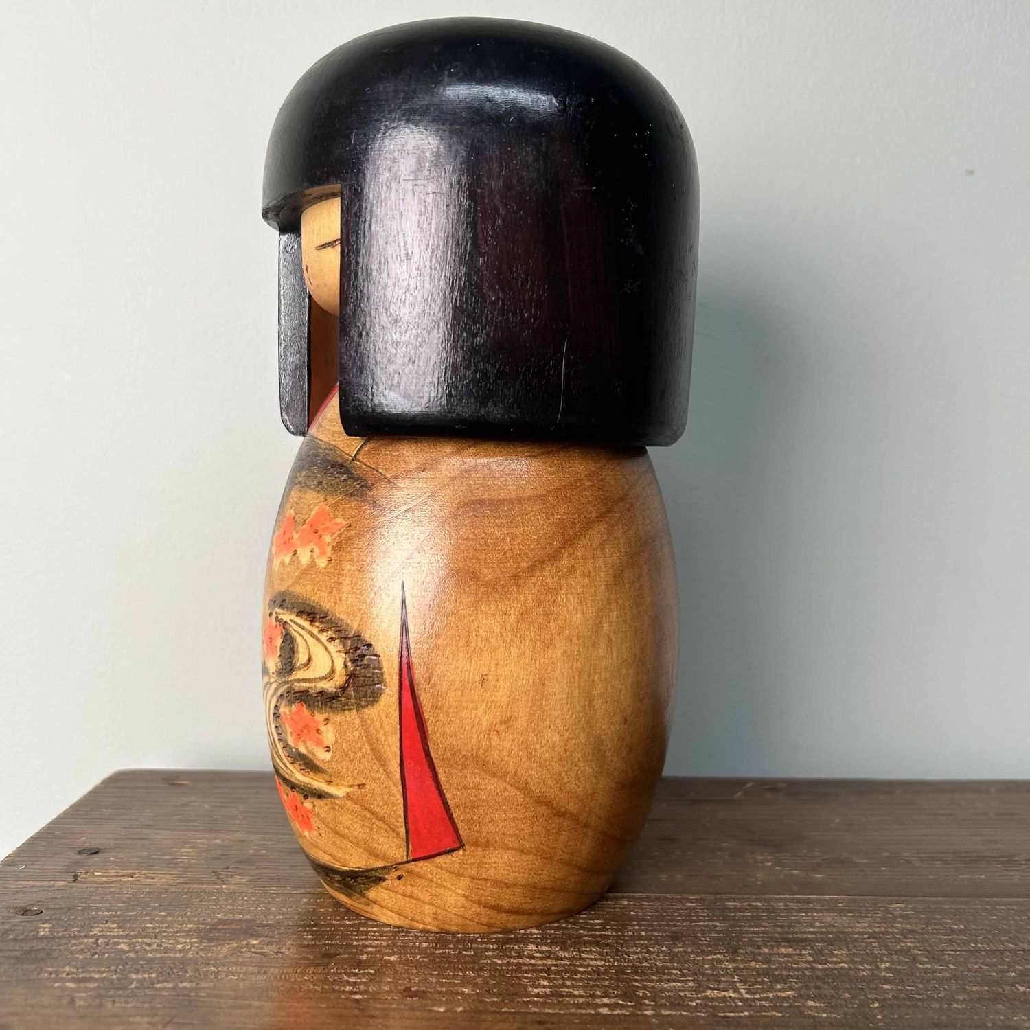 Zeldzame Vintage Gunma Sosaku Kokeshi door Miyagawa Kunio, Japan.