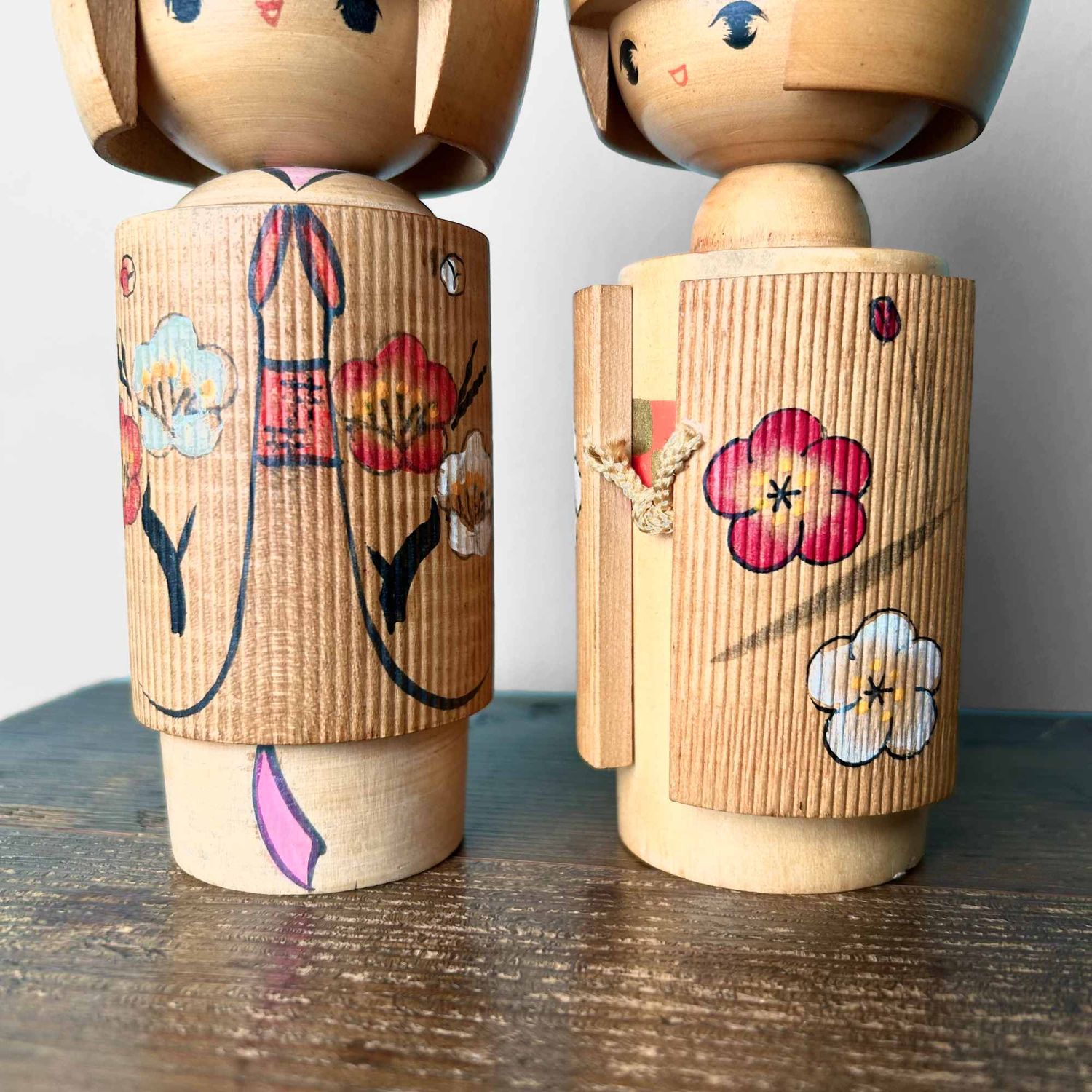 Set Kawaii Vintage Kokeshi door Tomio Ishida, Japan.