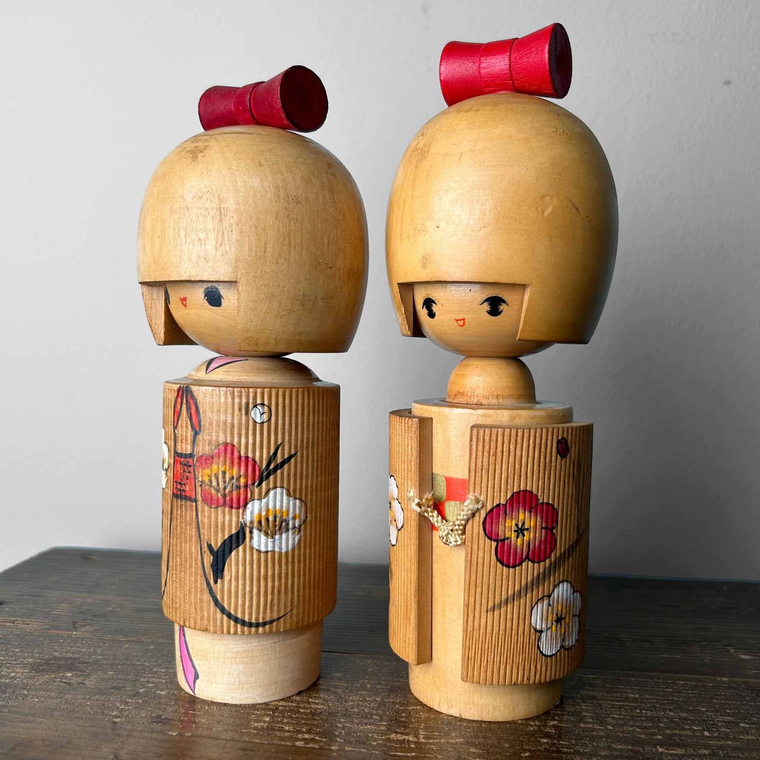 Set Kawaii Vintage Kokeshi door Tomio Ishida, Japan.