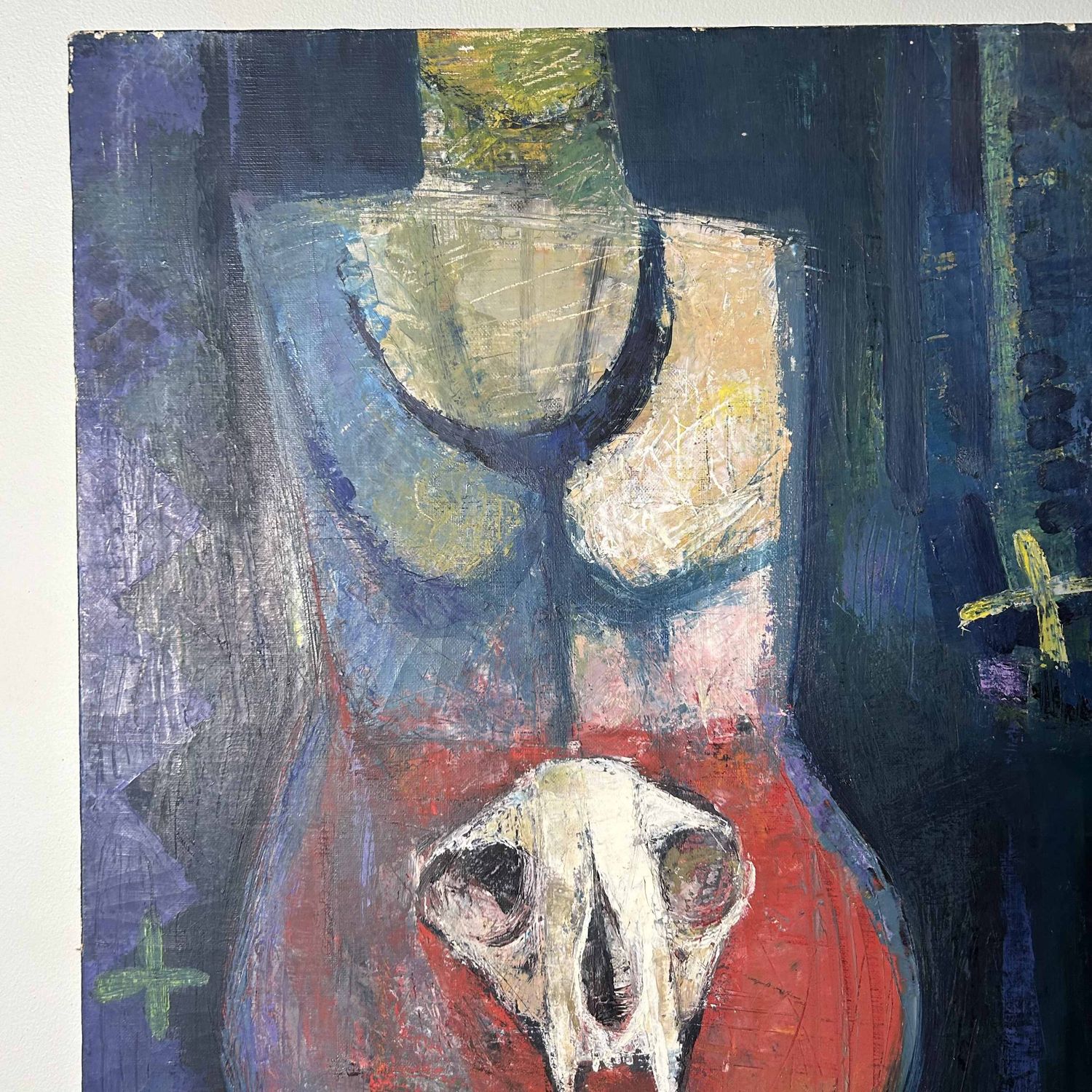 Olieverfschilderij, 'Mysterieuze Elegantie' door Senō, 1964, Chiba, Japan.