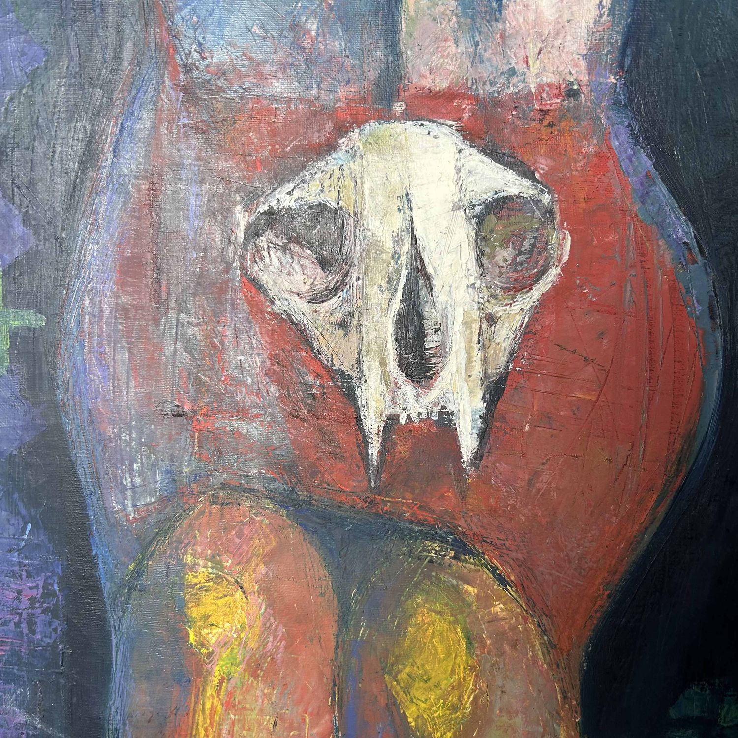 Olieverfschilderij, 'Mysterieuze Elegantie' door Senō, 1964, Chiba, Japan.