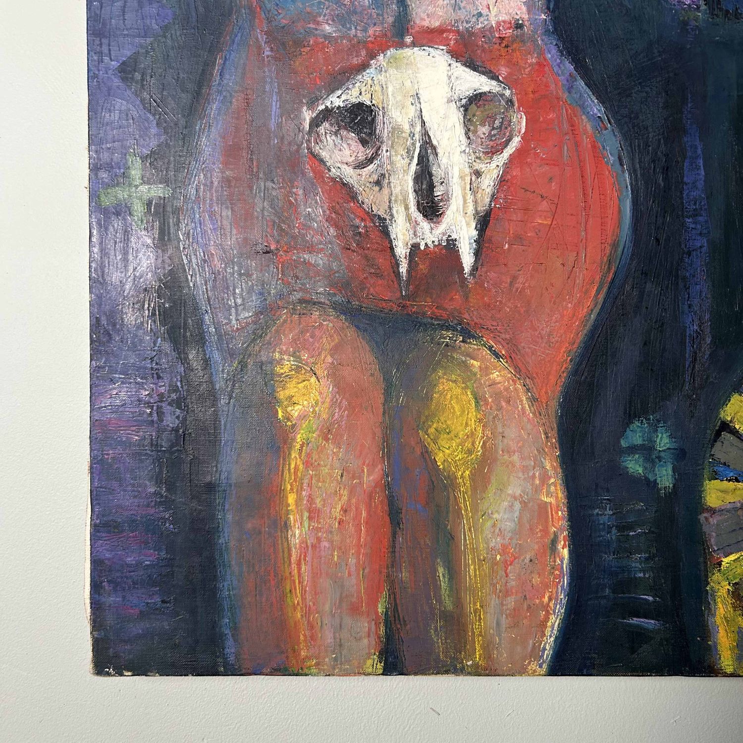 Olieverfschilderij, 'Mysterieuze Elegantie' door Senō, 1964, Chiba, Japan.