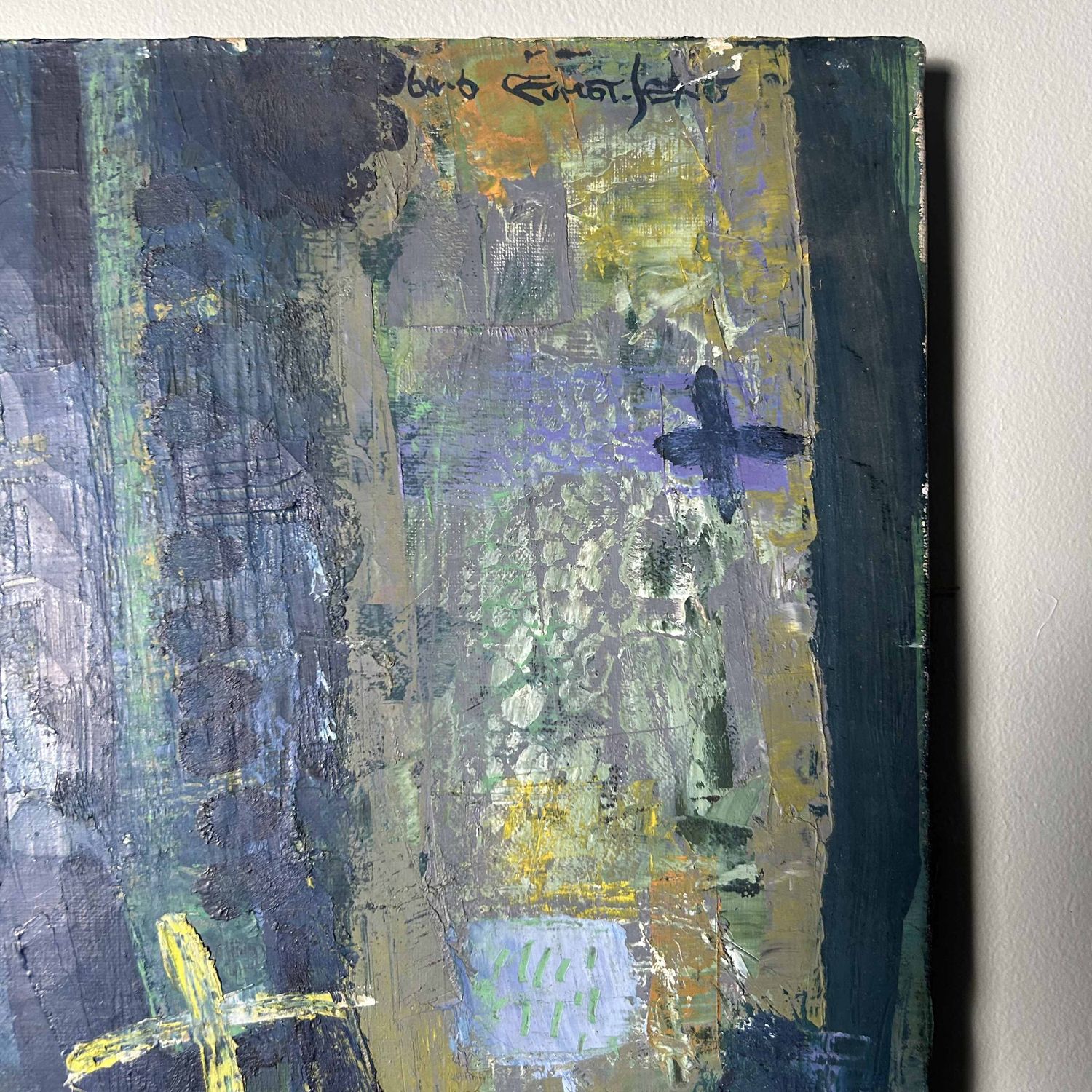 Olieverfschilderij, 'Mysterieuze Elegantie' door Senō, 1964, Chiba, Japan.
