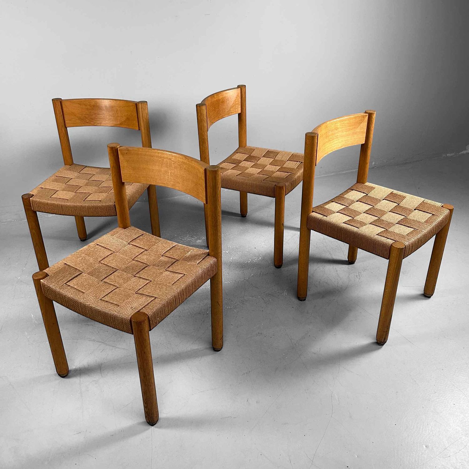 Set van 4 Touw Stoelen, Trix Haussmann & Robert Haussmann, jaren 1960.
