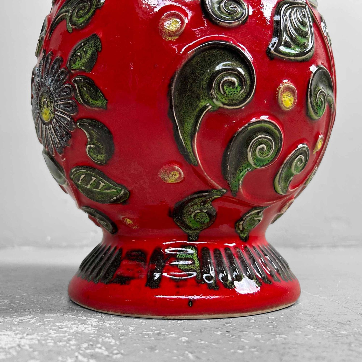 Vintage Ceramic Bay Vase, West Germany, 1970s.