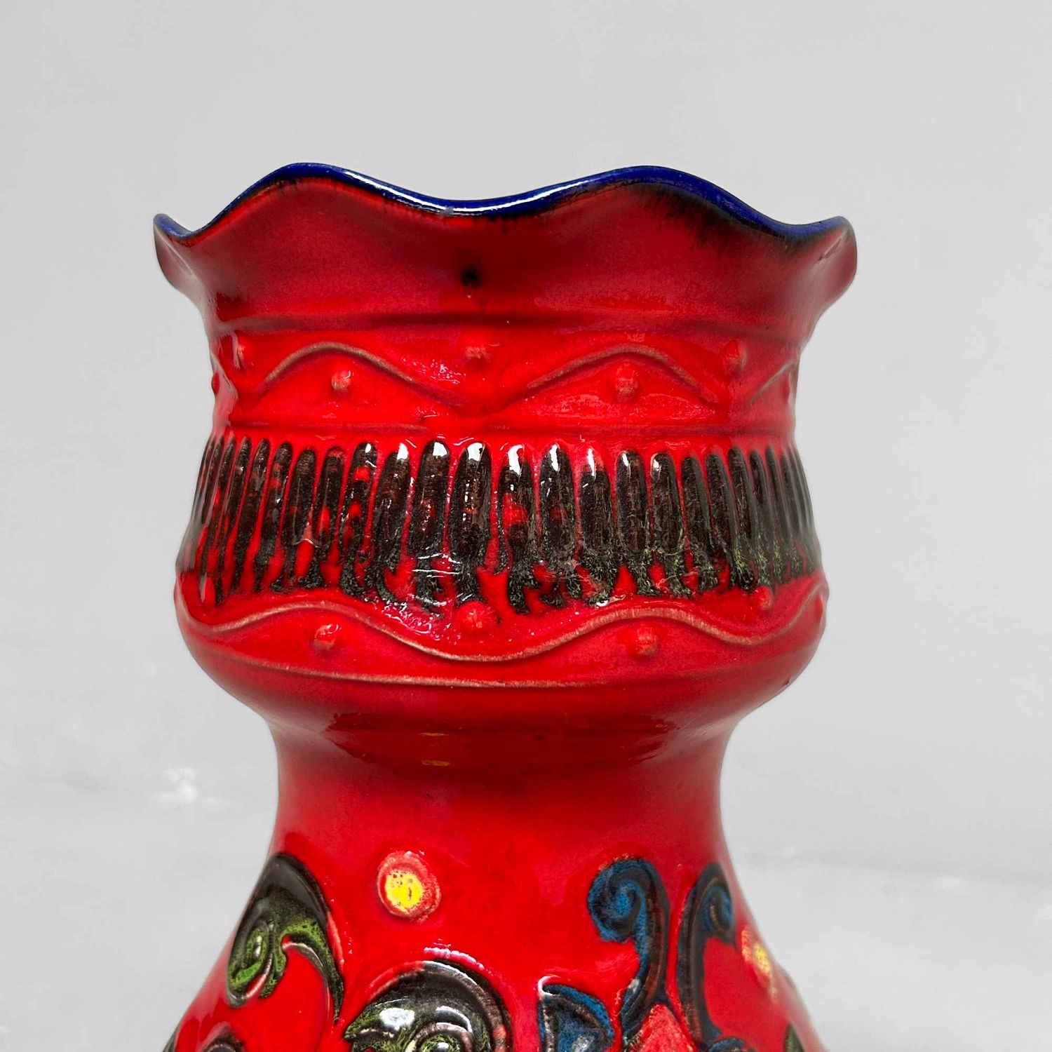 Vintage Ceramic Bay Vase, West Germany, 1970s.