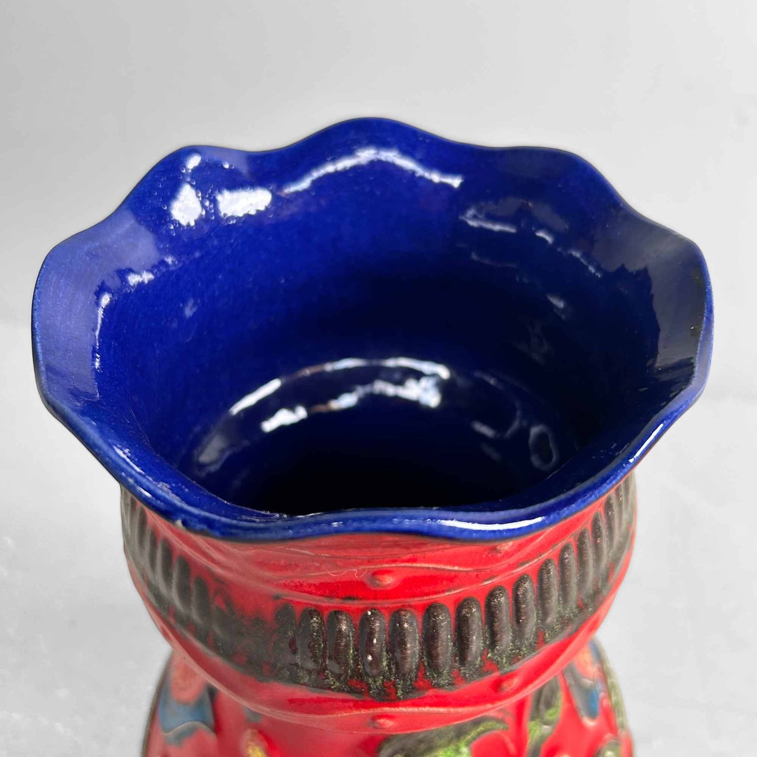 Vintage Ceramic Bay Vase, West Germany, 1970s.