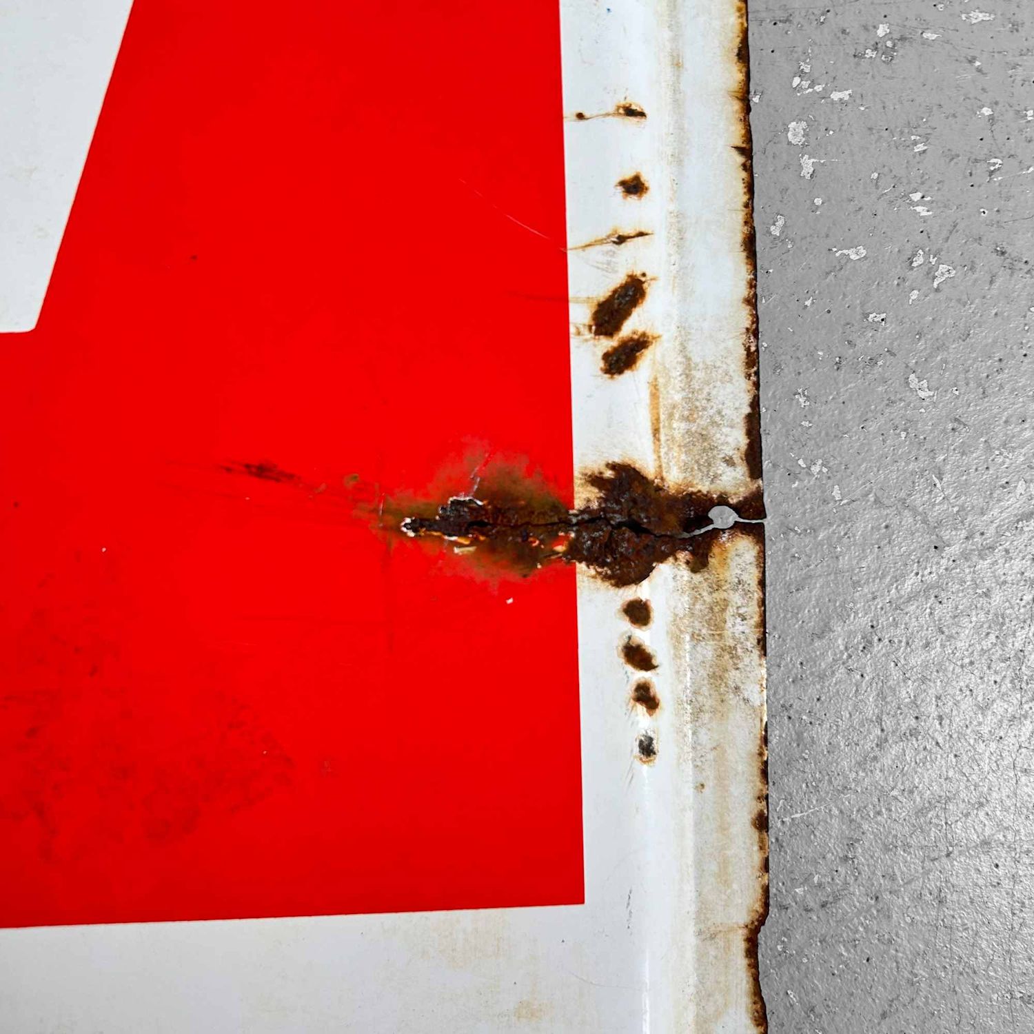 Japanese Enamel Advertising Sign 'Marufuku,' Shōwa Period.