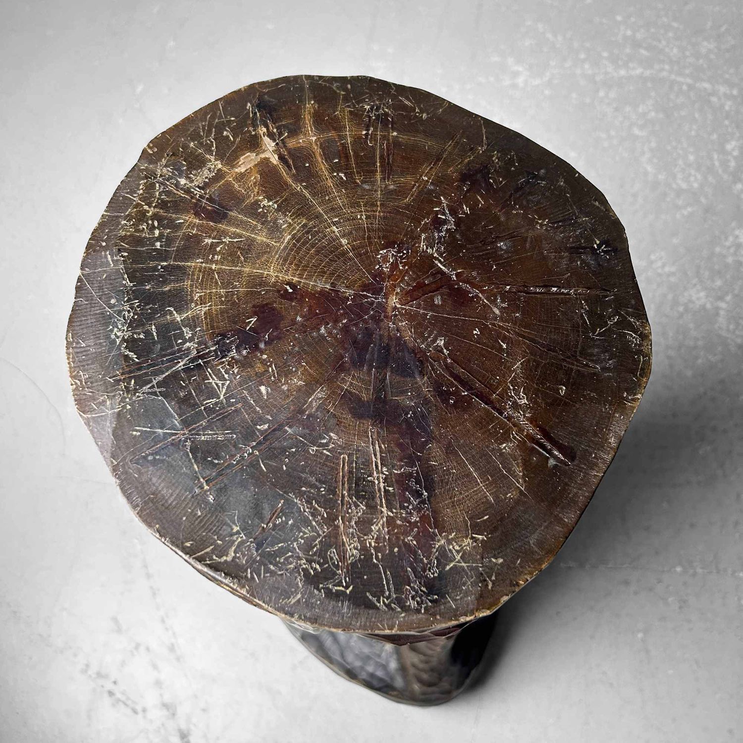 Wood Carved Bear Stand, Ainu Art, Hokkaido, Japan.