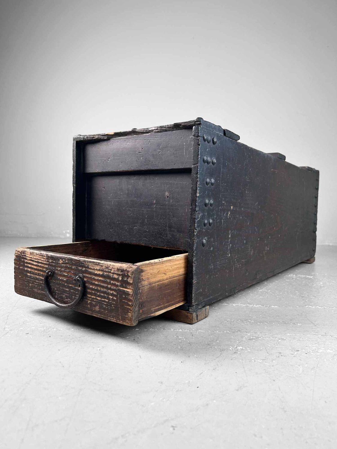 Antique Japanese Storage Chest with Drawer, Edo Period.