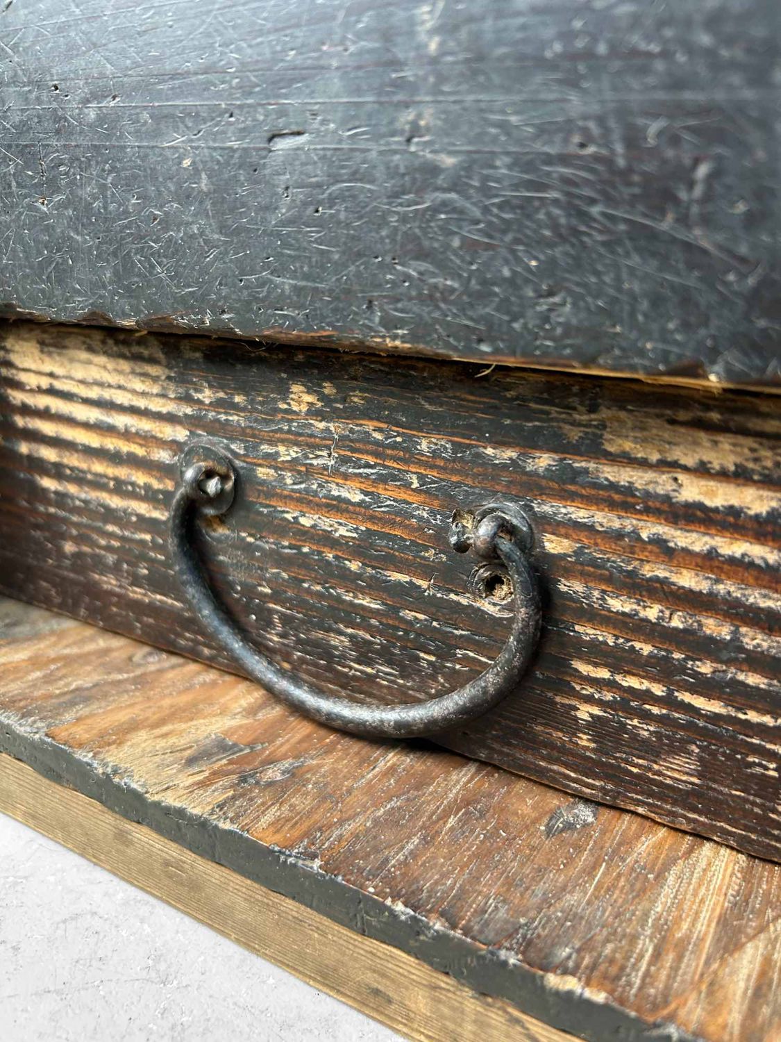 Antique Japanese Storage Chest with Drawer, Edo Period.