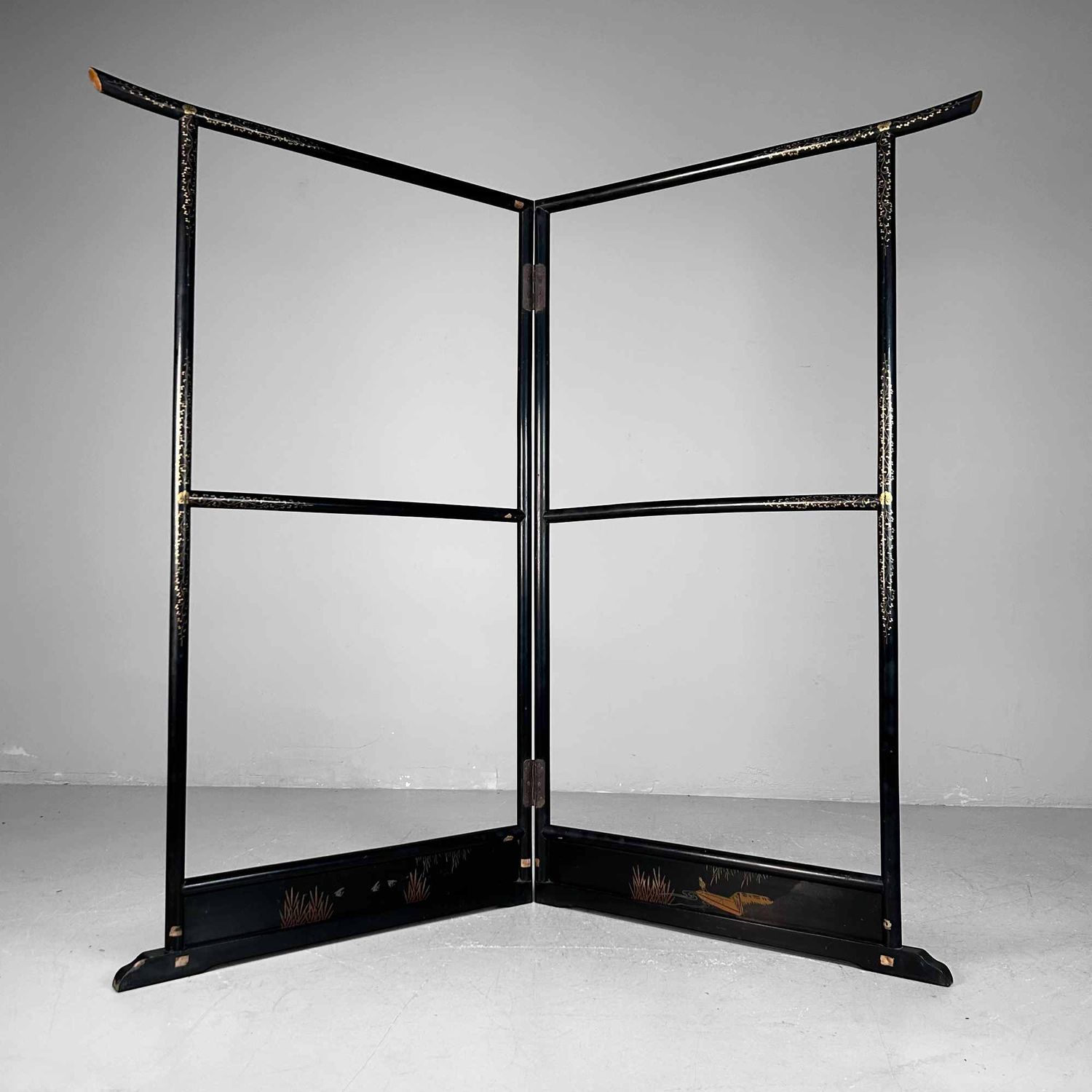 Antique Japanese Wooden Kimono Stand (Ikō), Taishō Period.