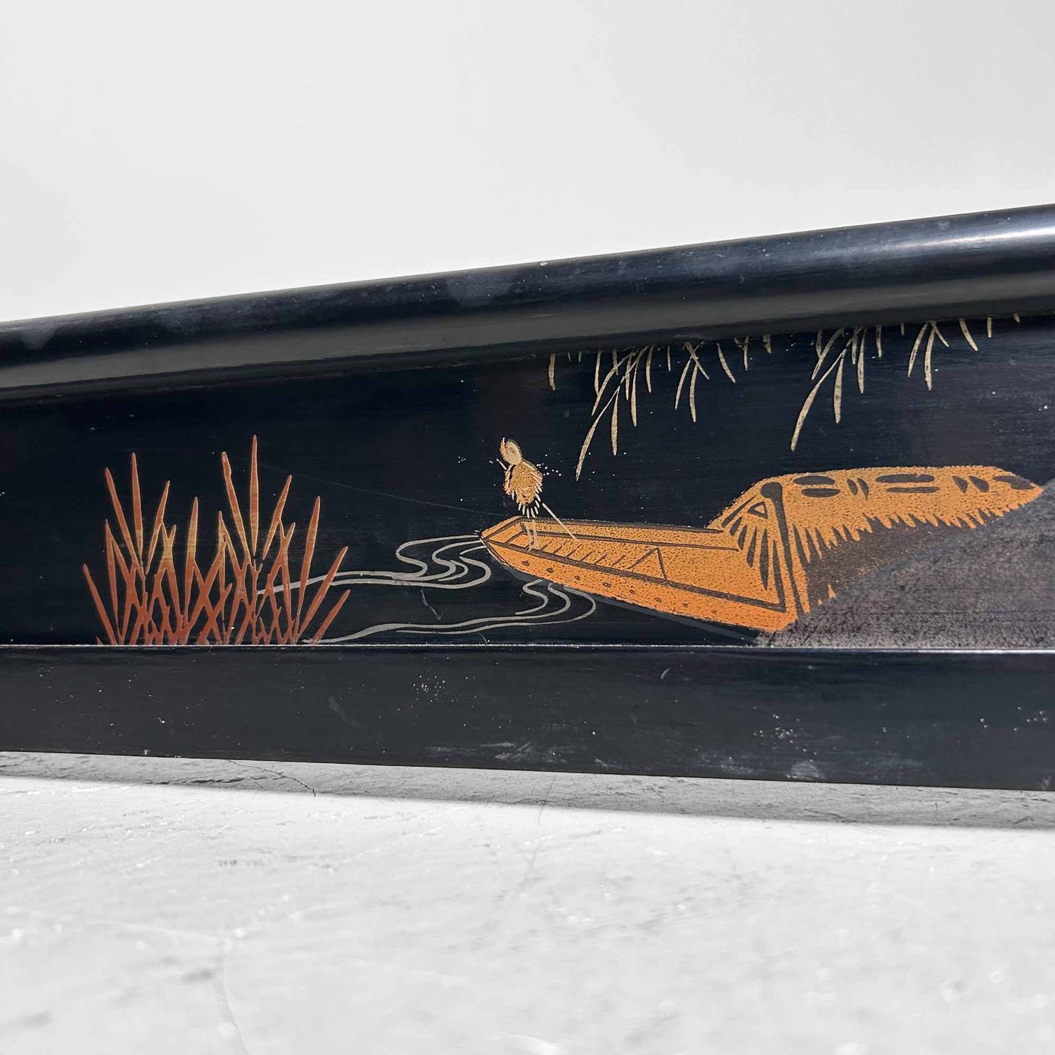 Antique Japanese Wooden Kimono Stand (Ikō), Taishō Period.