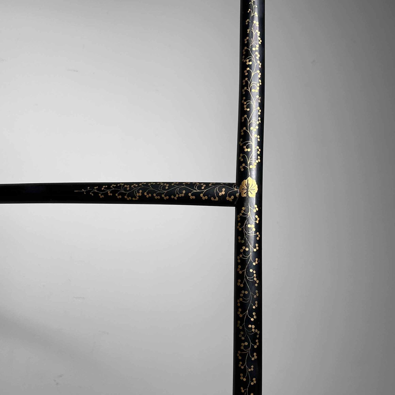 Antique Japanese Wooden Kimono Stand (Ikō), Taishō Period.