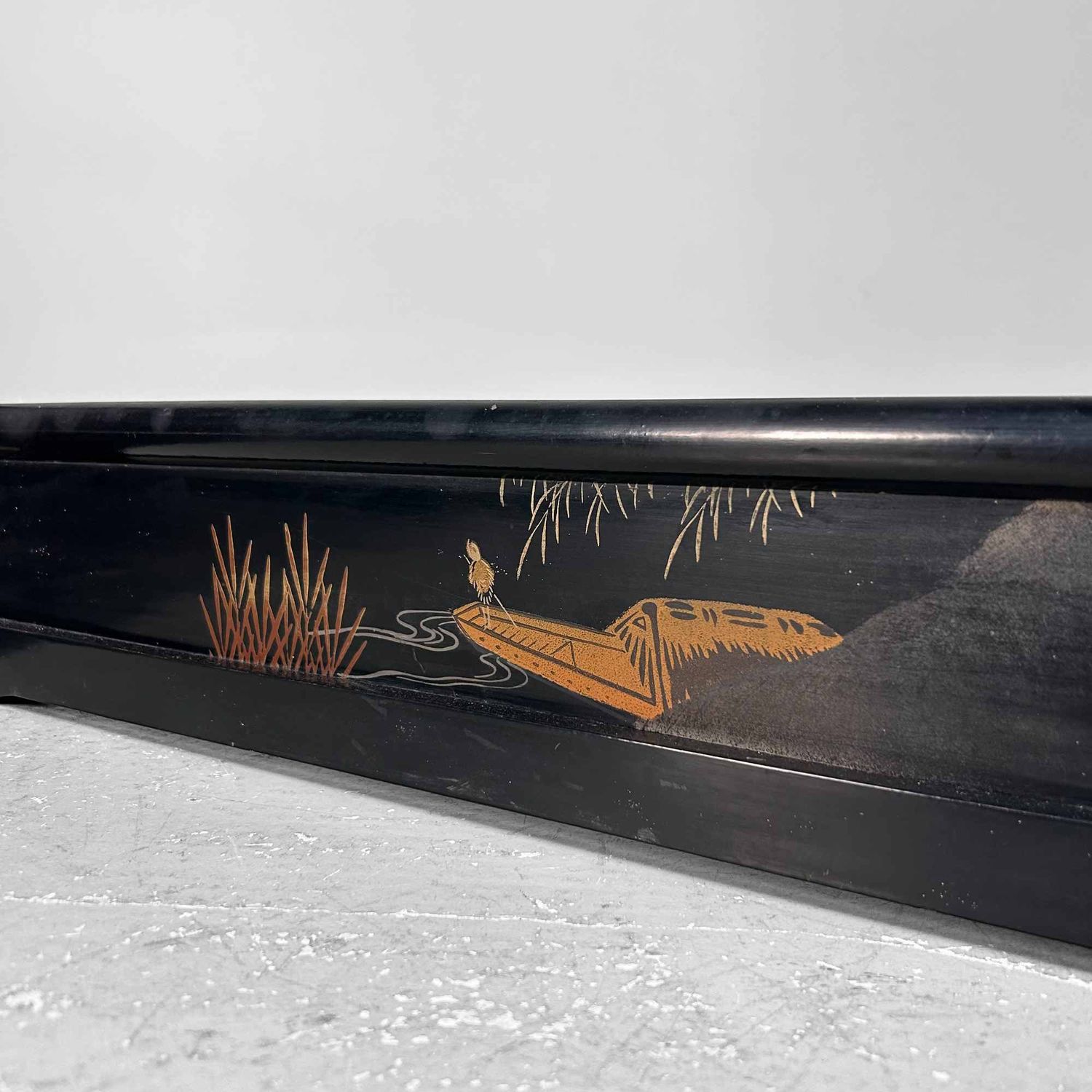 Antique Japanese Wooden Kimono Stand (Ikō), Taishō Period.