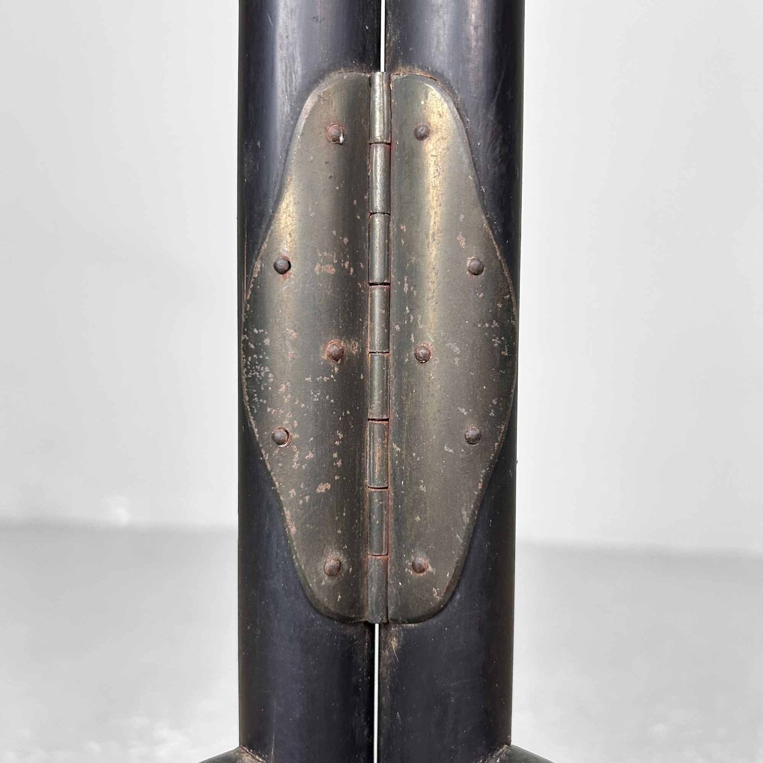 Antique Japanese Wooden Kimono Stand (Ikō), 'Pine Tree', Meiji Period.