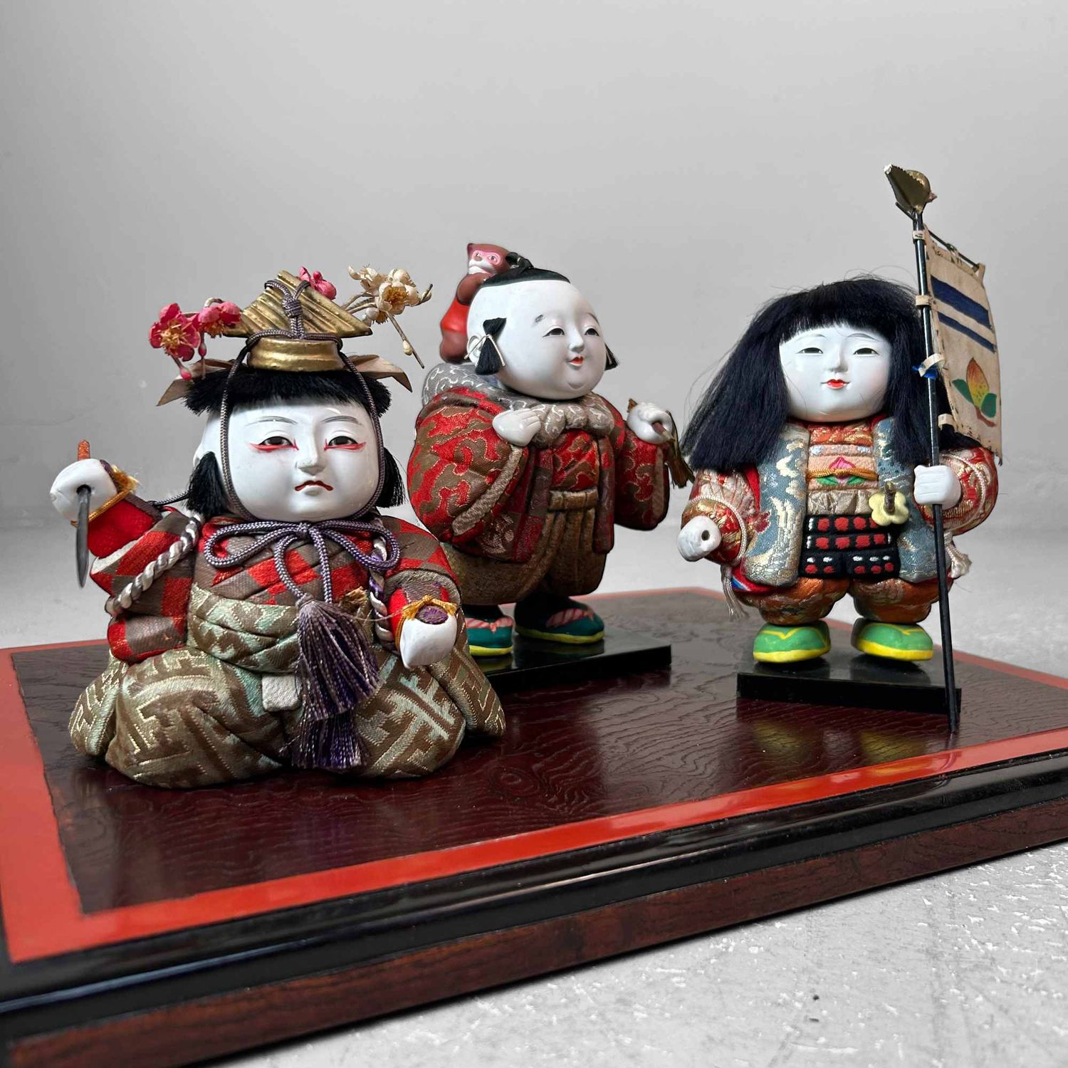 Set Gosho Ningyō (御所人形) of Hofpoppen, Japan, Shōwa Periode.