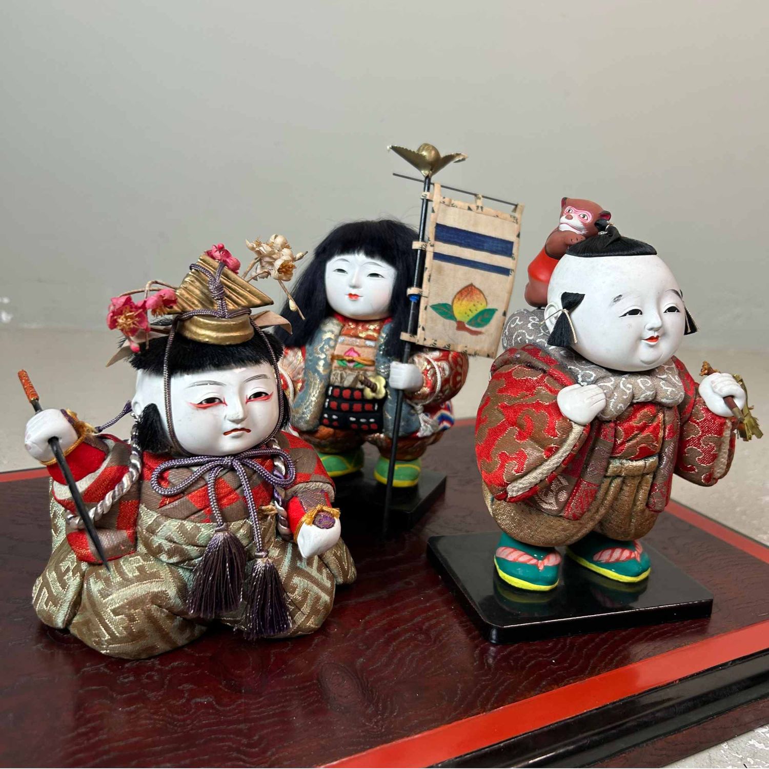 Set Gosho Ningyō (御所人形) of Hofpoppen, Japan, Shōwa Periode.