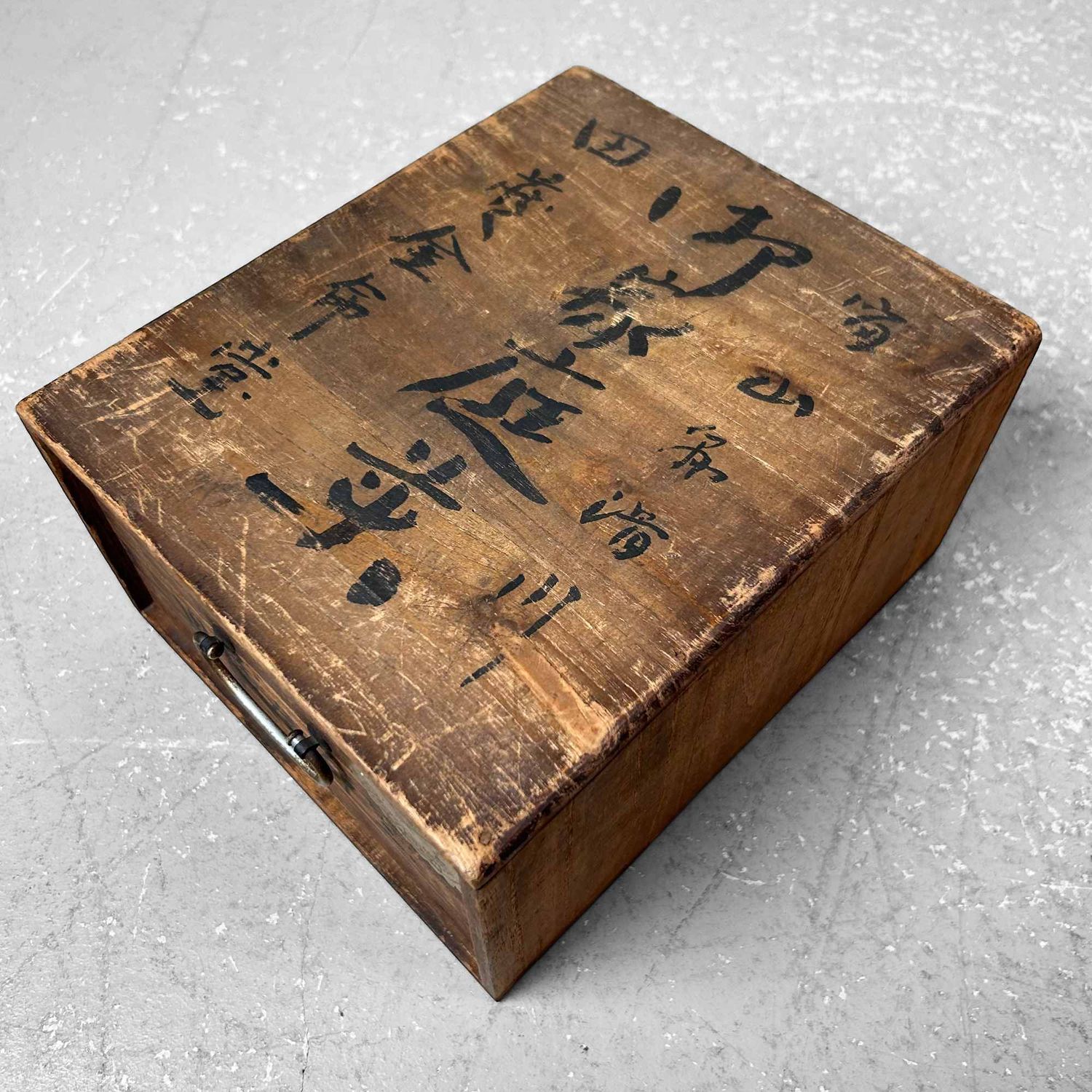 Japans houten Huisapotheek Kistje met Lade, jaren '40-'50.
