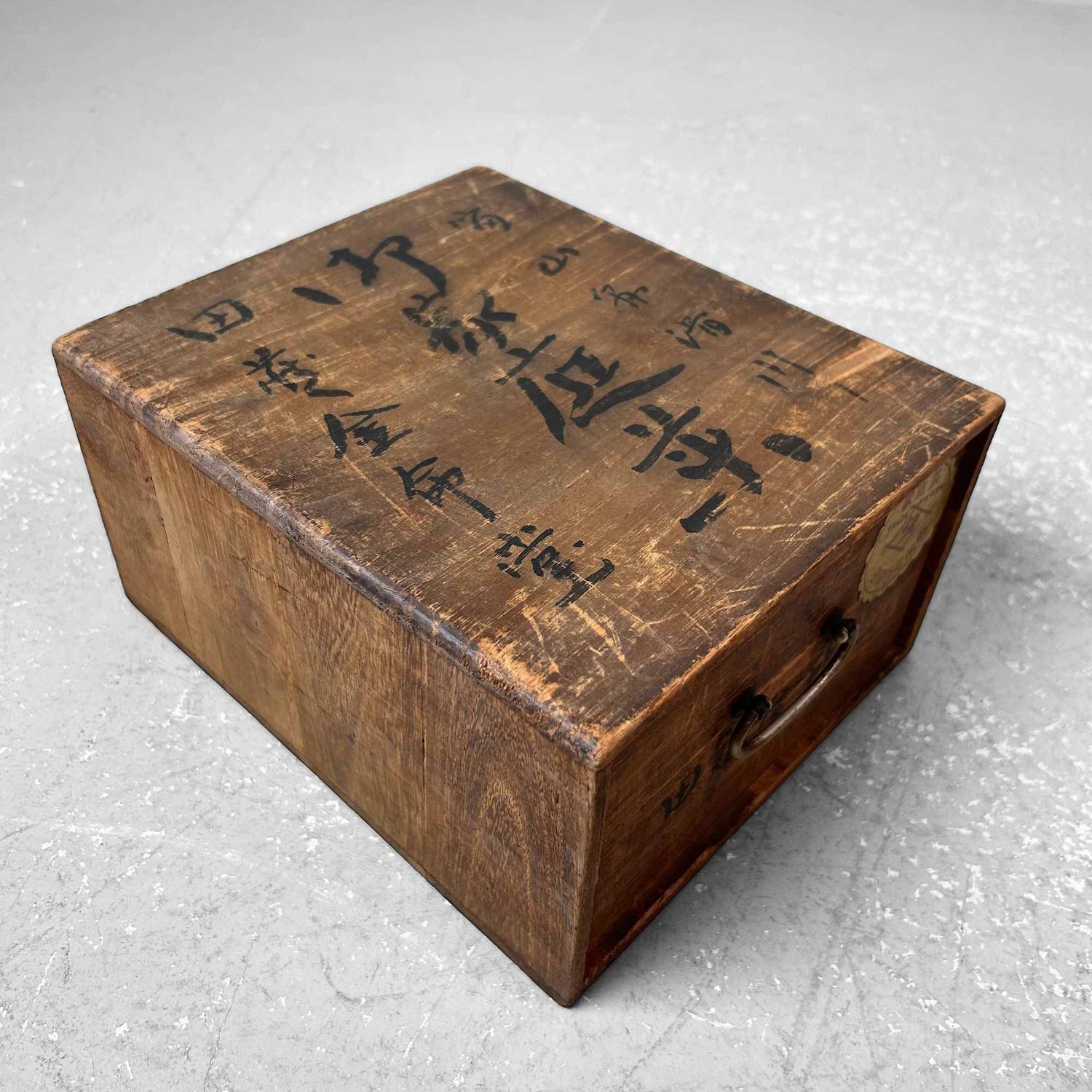 Japans houten Huisapotheek Kistje met Lade, jaren '40-'50.