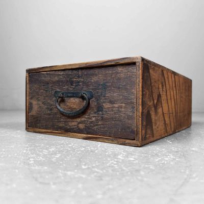 Japans Houten Huisapotheek Kistje met Lade, jaren '40-'50.