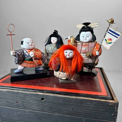 Set of Gosho Ningyō (御所人形) or Palace Dolls, Japan, Shōwa Period.