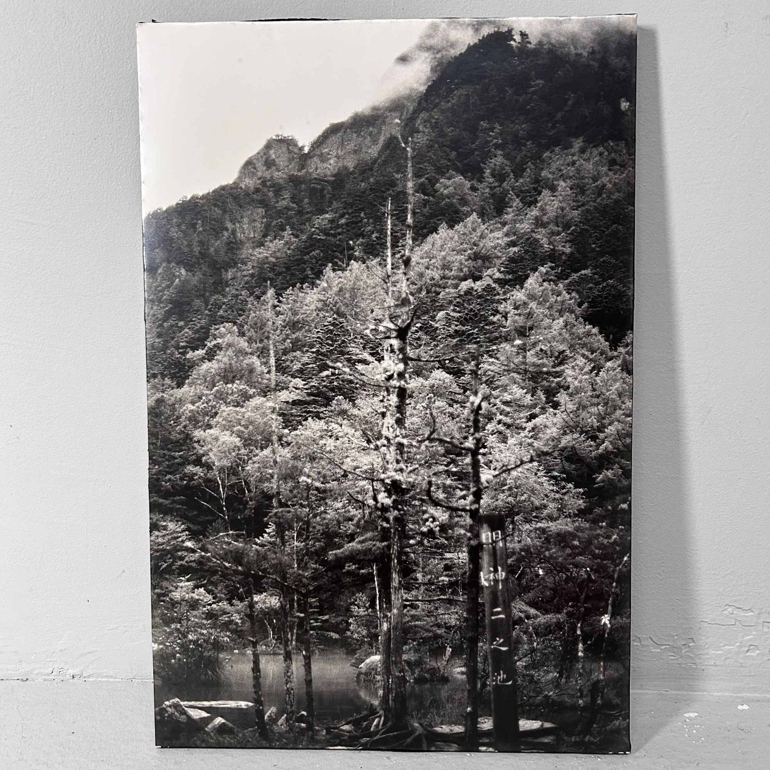 Zwart-Wit Foto, 'Kamigōchi Shin-ni Pond', Muurdecoratie, Jaren '80, Japan.