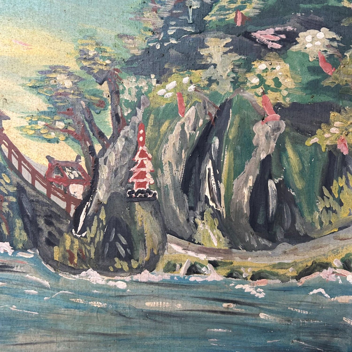 Japanese Painting, Landscape in Oil - Shōwa Period