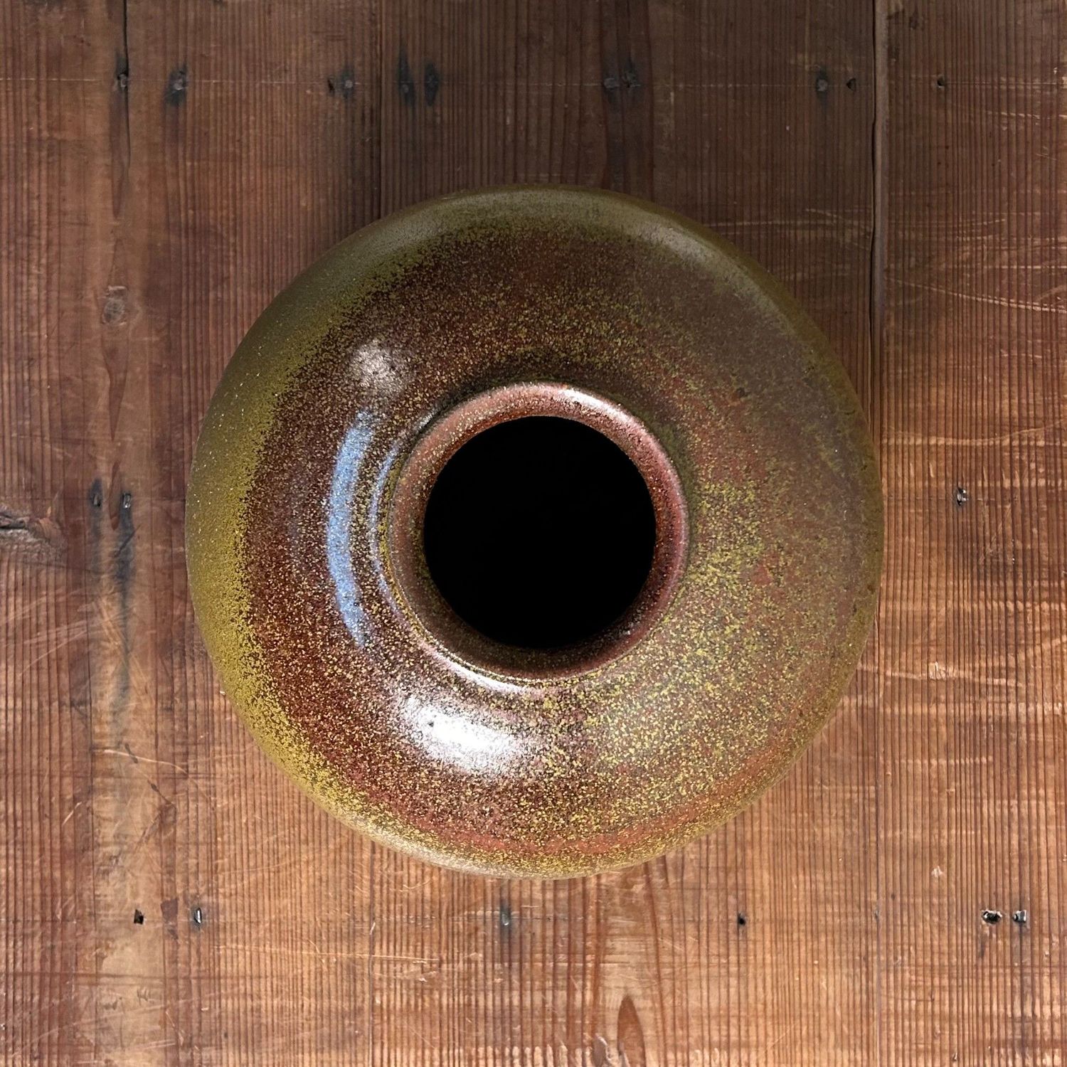 Mid-Century Shigaraki Ikebana Flower Vase, Shōwa Period, Japan.