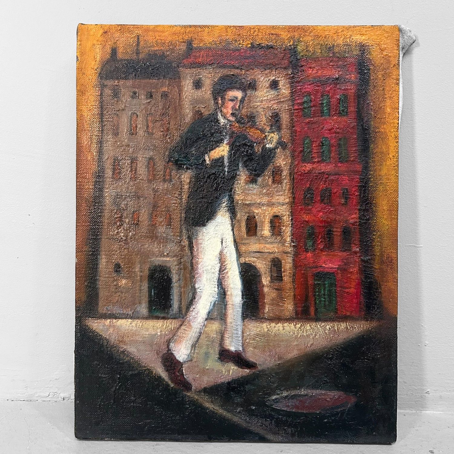 Japans Olieverfschilderij, 'Violist', Shōwa Periode.