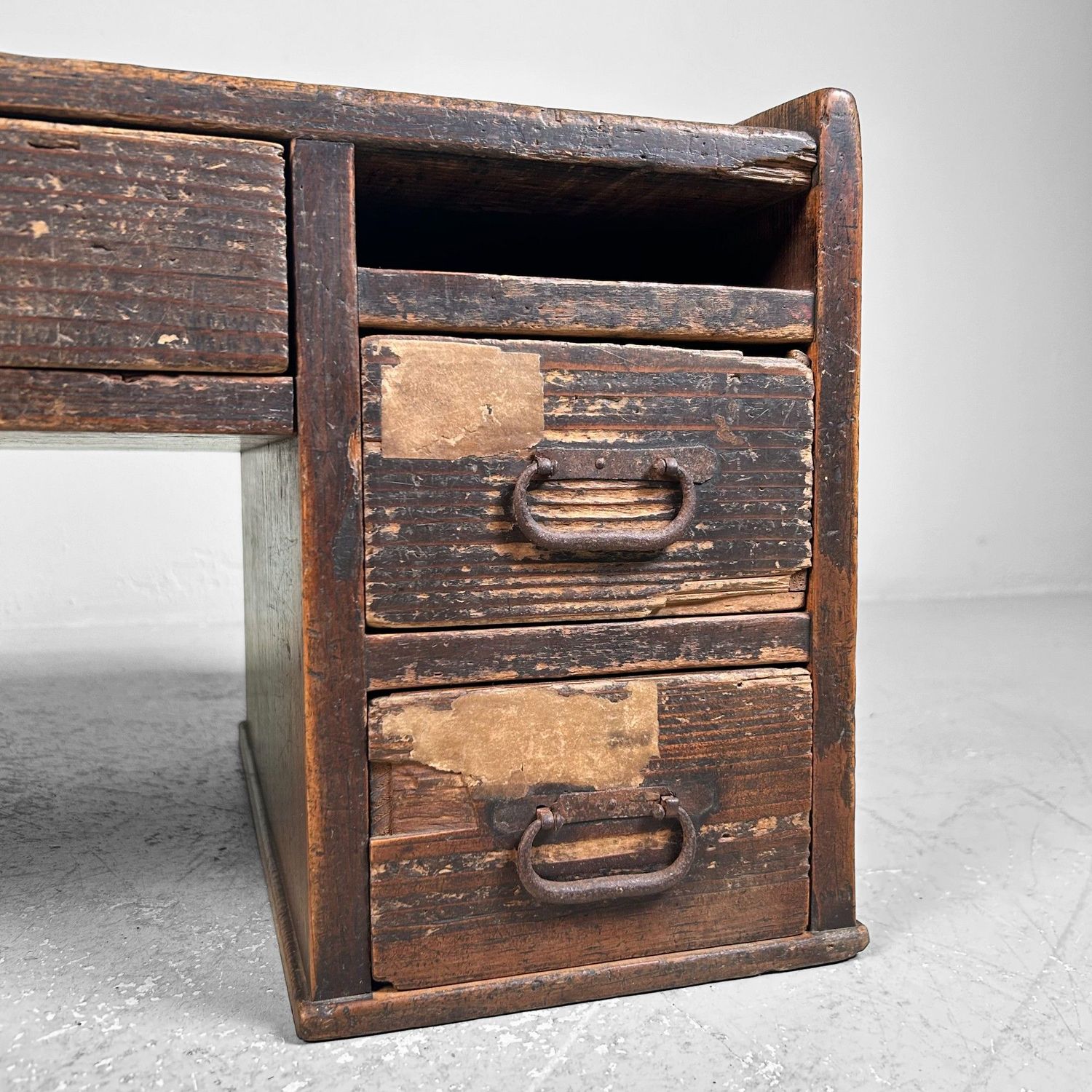 Minimalist Japanese Writing Desk, Shosai-Ki, Meiji Period.
