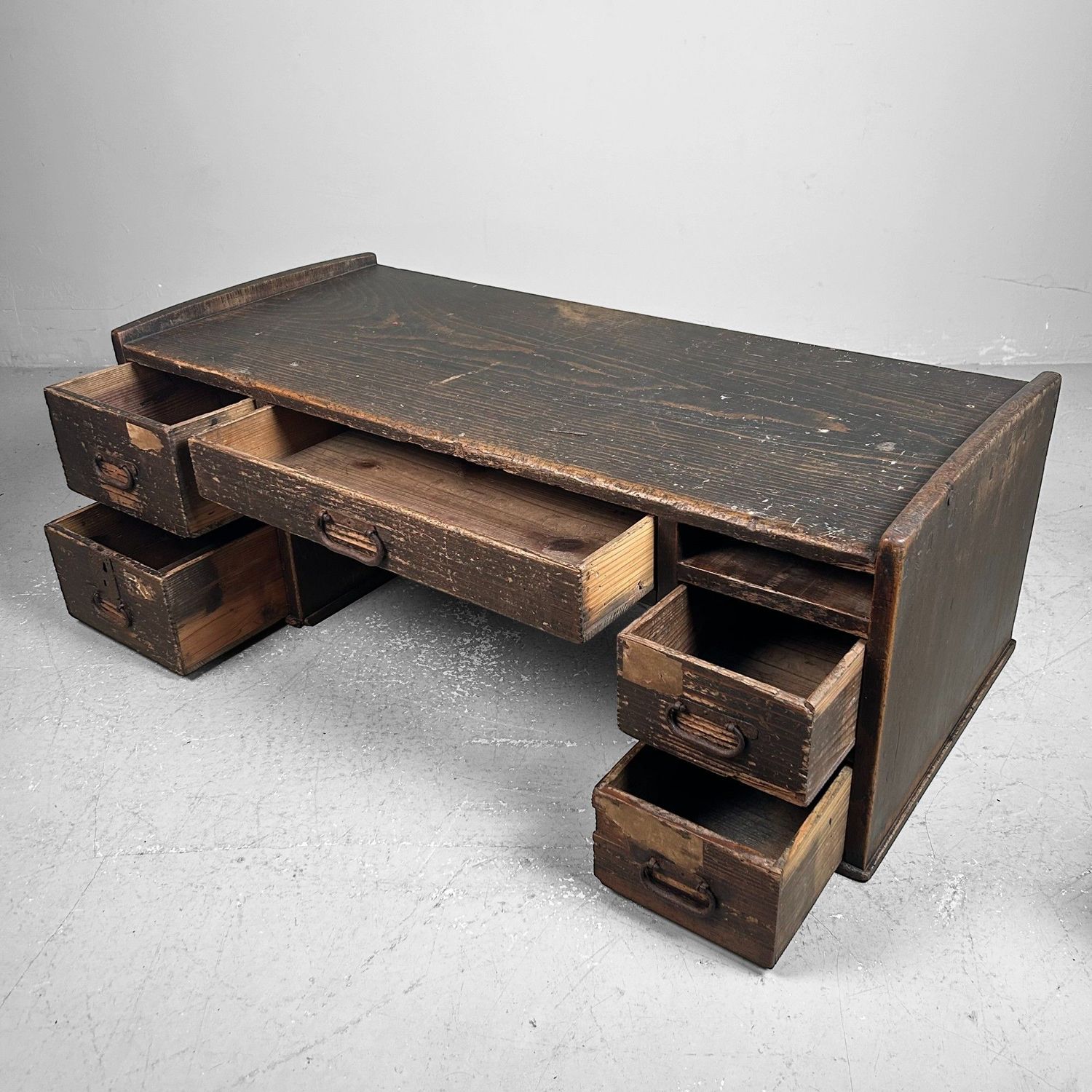 Minimalist Japanese Writing Desk, Shosai-Ki, Meiji Period.