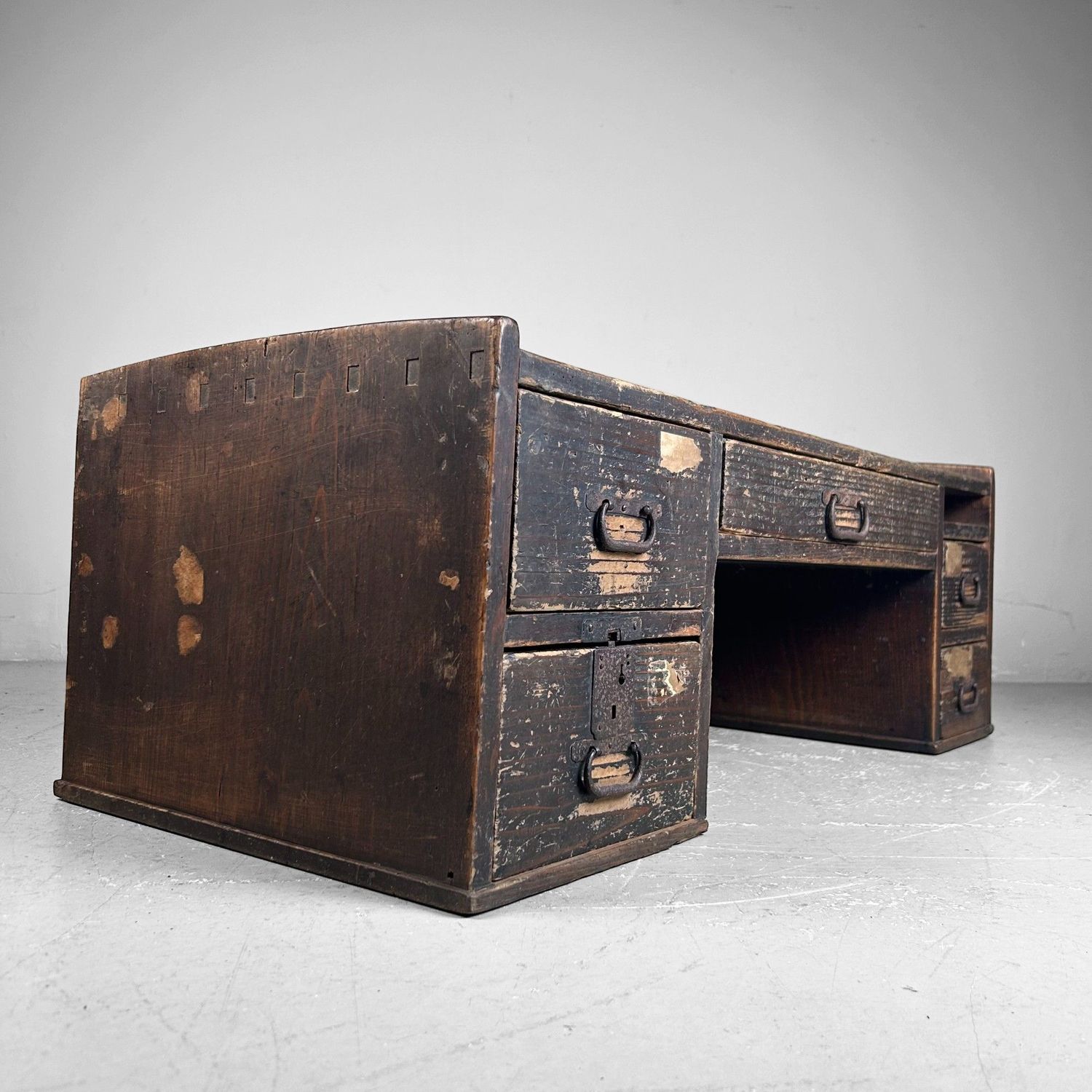 Minimalist Japanese Writing Desk, Shosai-Ki, Meiji Period.