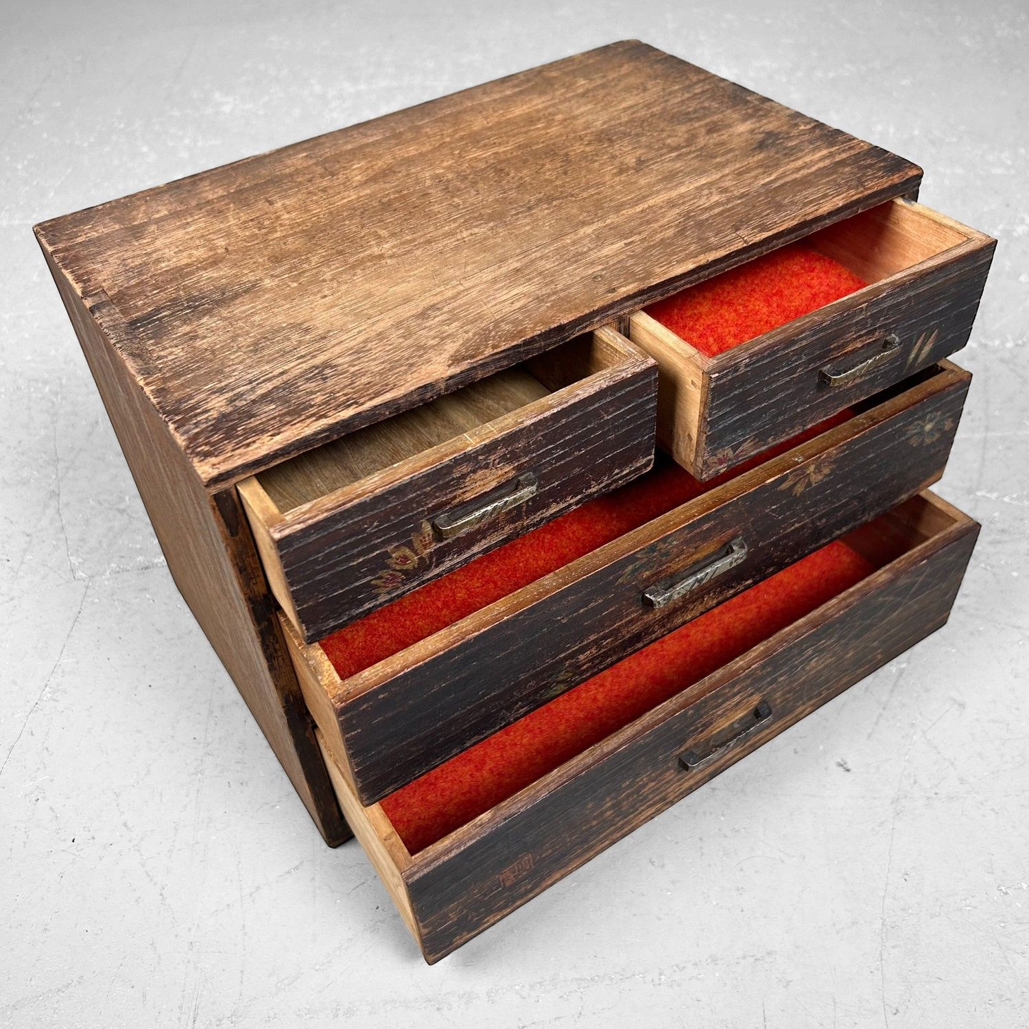 Antique Japanese Haribako, Sewing Cabinet, 1920s.