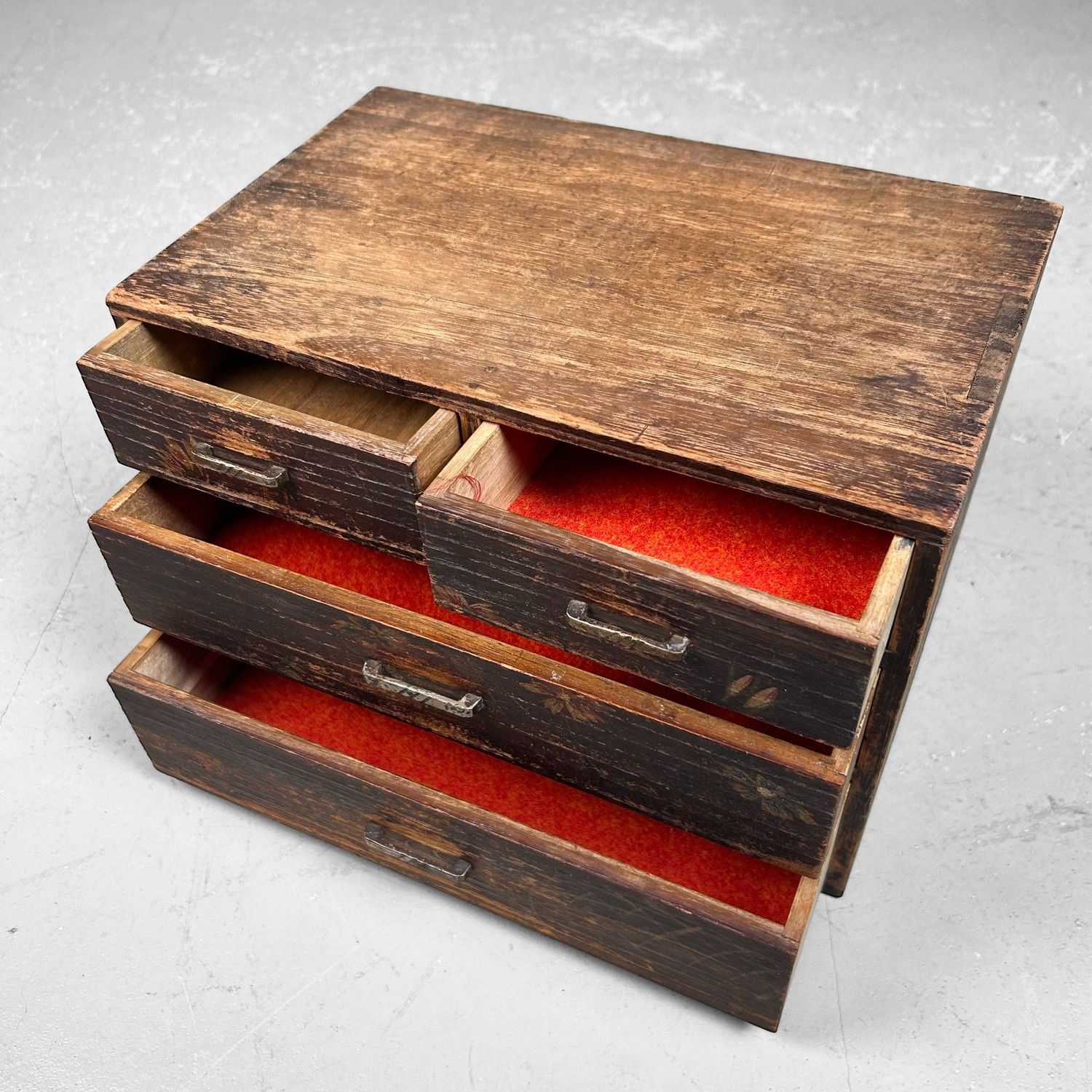 Antique Japanese Haribako, Sewing Cabinet, 1920s.