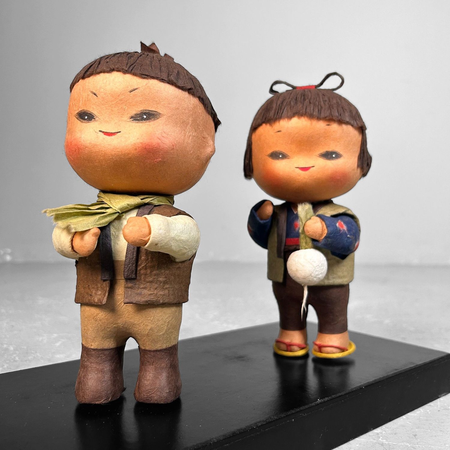 Decorative Japanese Dolls, 'Boy & Girl', 1970s.