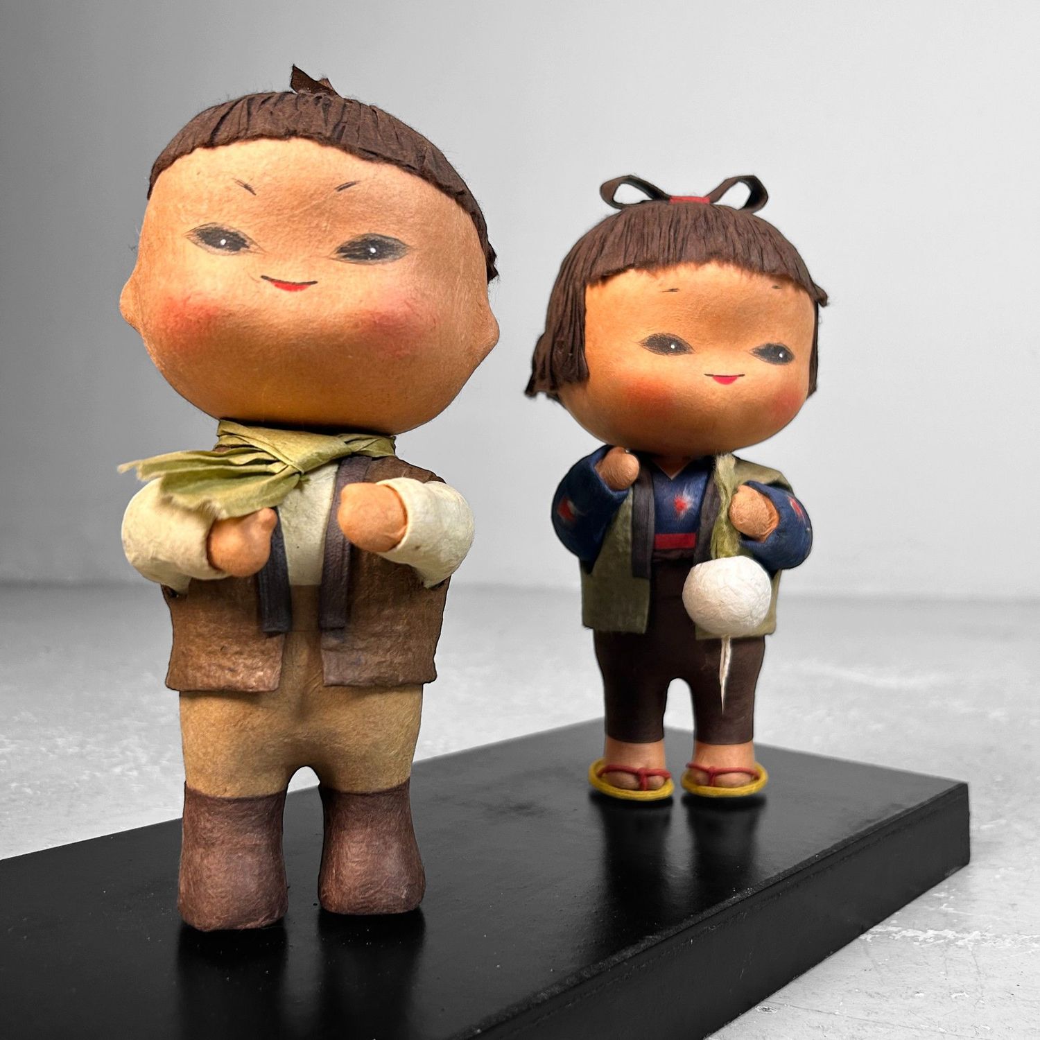 Decorative Japanese Dolls, 'Boy & Girl', 1970s.