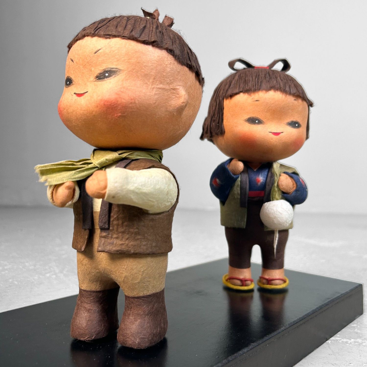 Decorative Japanese Dolls, 'Boy & Girl', 1970s.