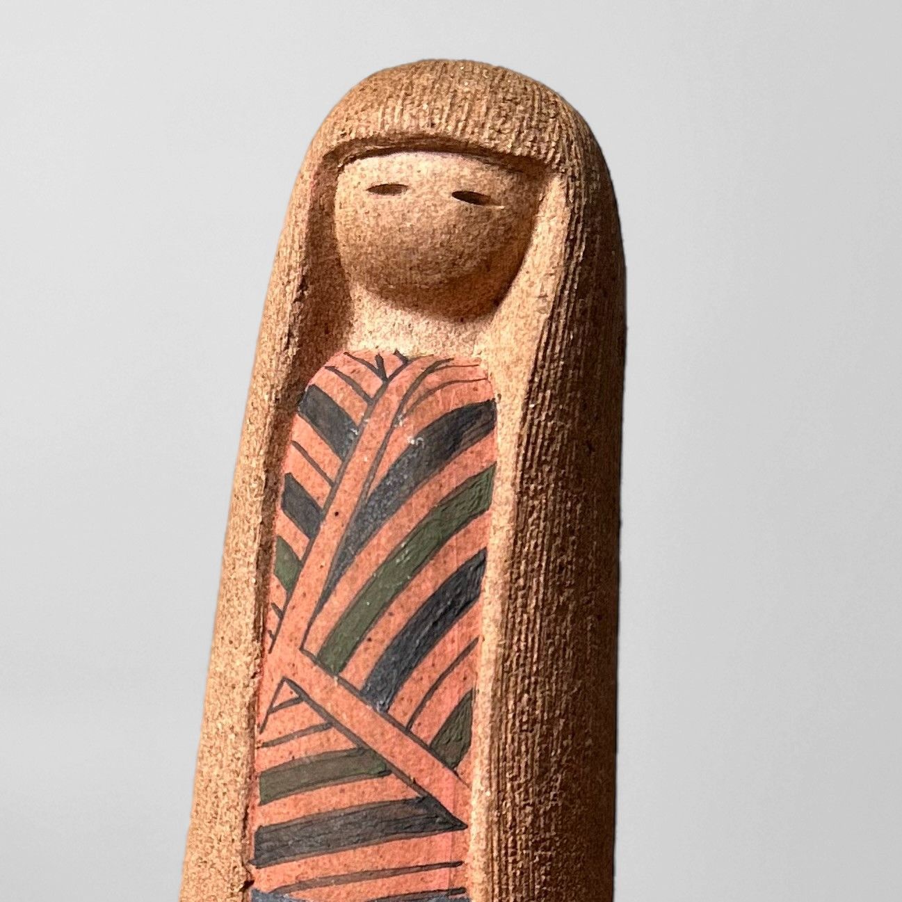 Rare Set of Terracotta Kokeshi, Shōwa Period, Japan.