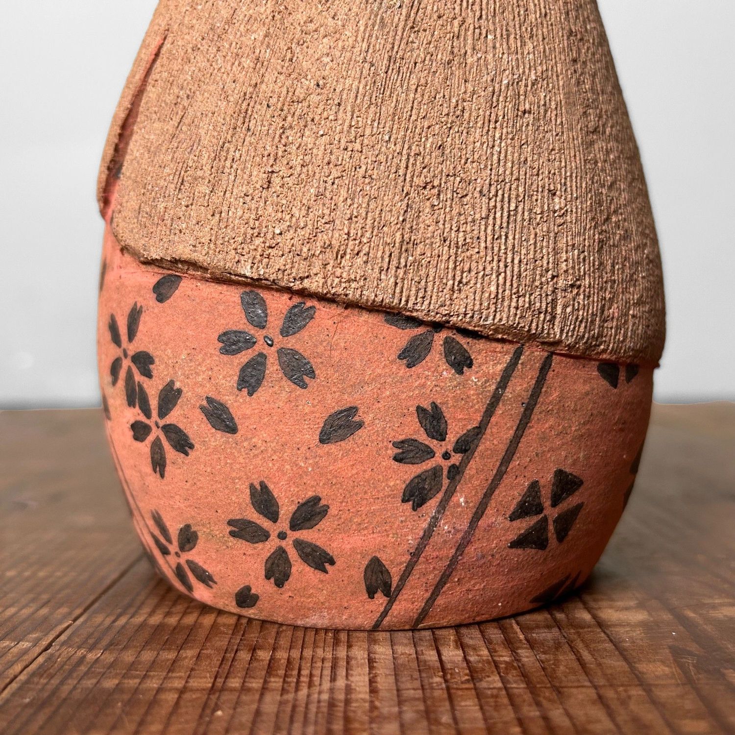 Rare Set of Terracotta Kokeshi, Shōwa Period, Japan.