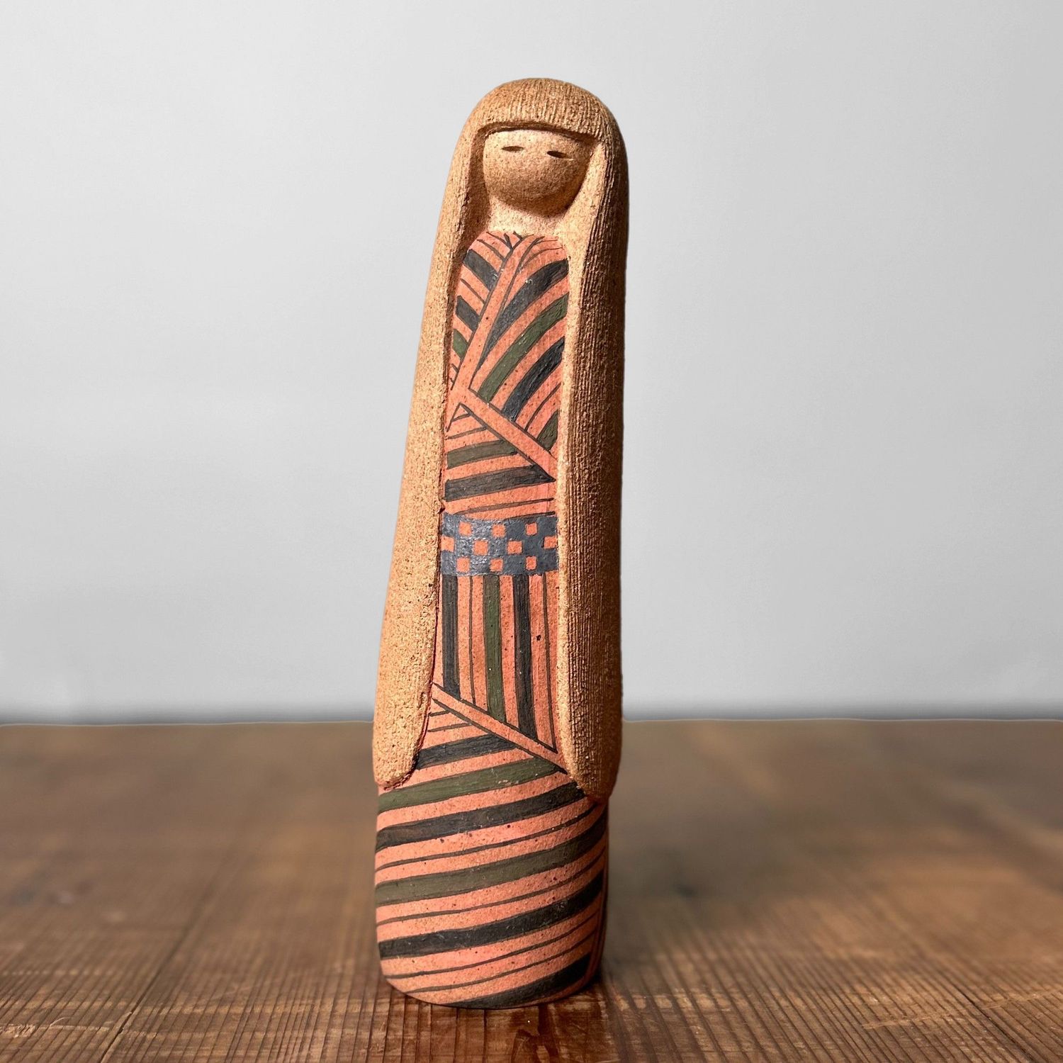 Rare Set of Terracotta Kokeshi, Shōwa Period, Japan.