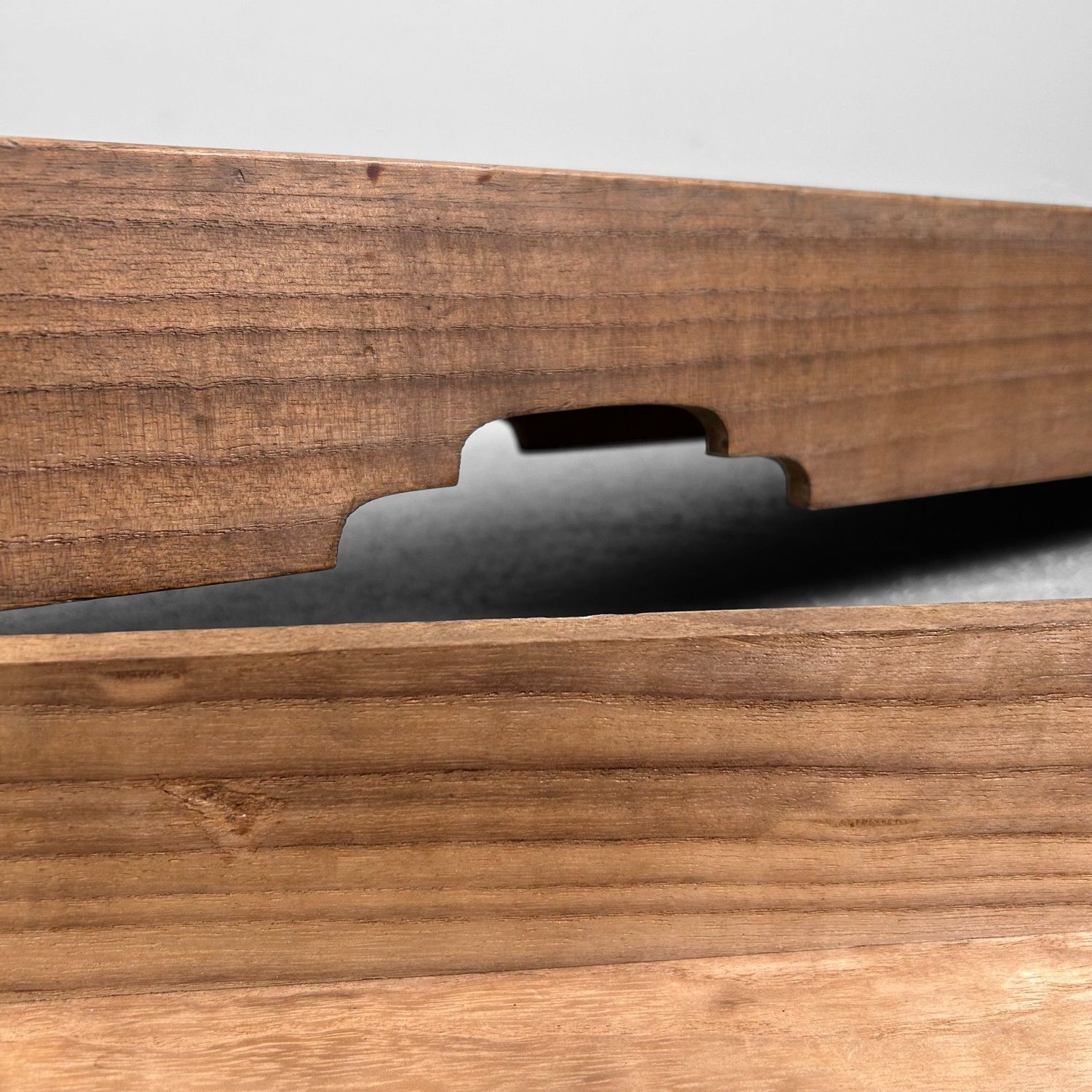 Antique Wooden Calligraphy Storage Box, Kakejiku-Bako, Bunsei Period.