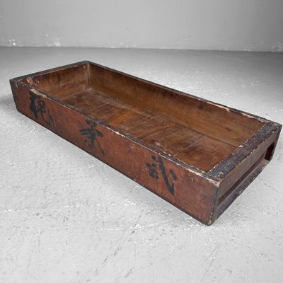 Antique Wooden Crate, 'Tea', Meiji Period, Japan.