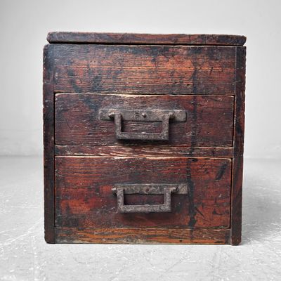 Antieke Houten Kakesuzuri, Documenten Kastje, Meiji Periode, Japan.