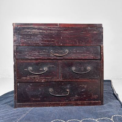 Japans Antiek Naaikastje, Haribako, Meiji Periode, Japan.
