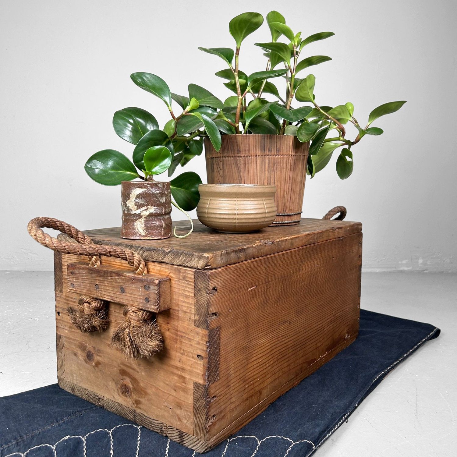 Japanese Wooden Transport Crate, Taishō Period.