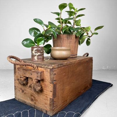 Japanese Wooden Transport Crate, Taishō Period.