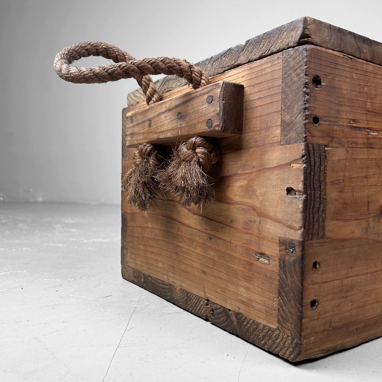 Japanese Wooden Transport Crate, Taishō Period.