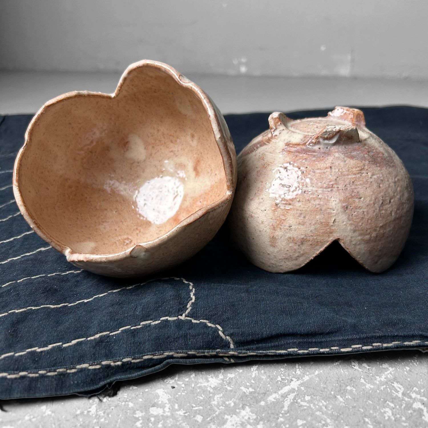 Set Kaiseki 'Wari-Sansho' Mukozuke, Traditional Dining Bowls, Japan.