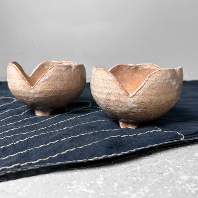 Set Kaiseki 'Wari-Sansho' Mukozuke, Traditional Dining Bowls, Japan.